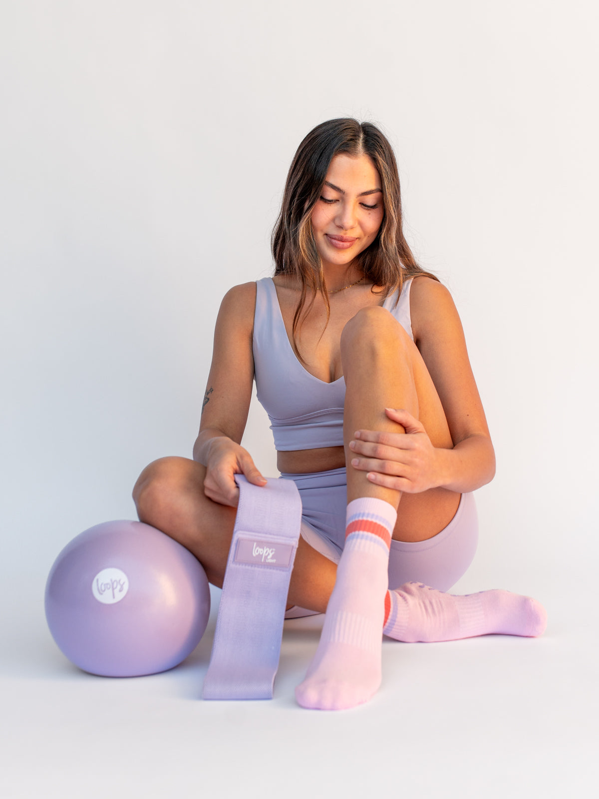 Quarter Socks - Pink + Lilac