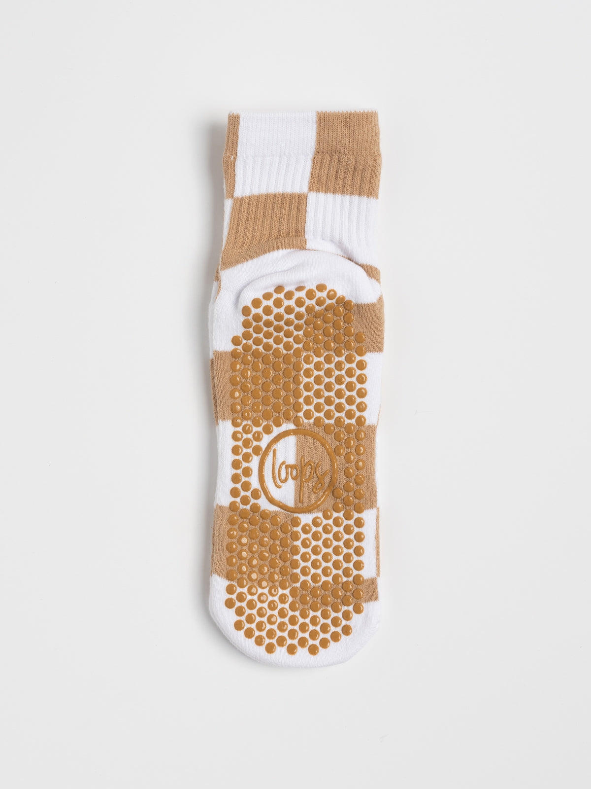 Quarter Socks - Dune Check
