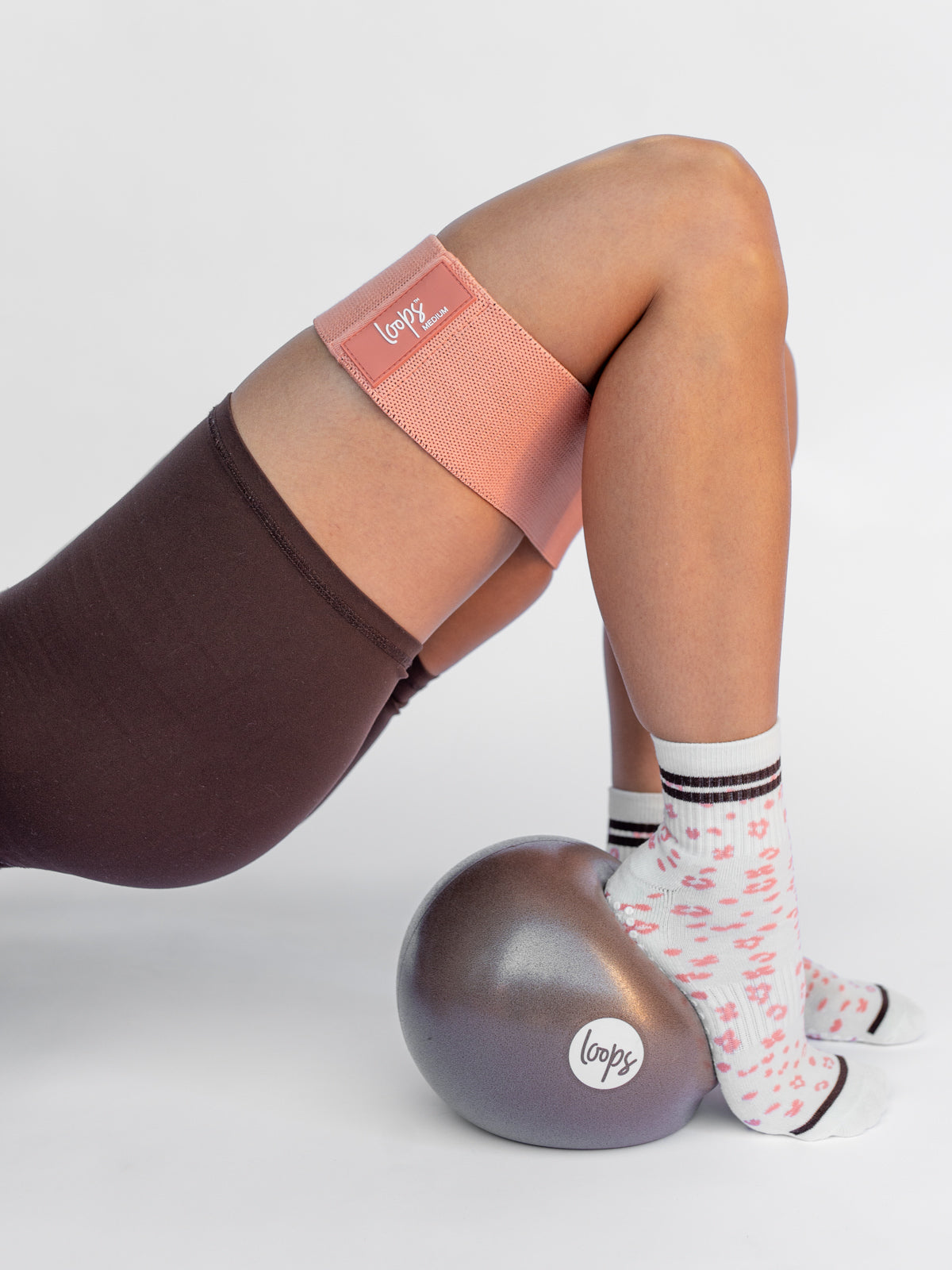 Quarter Socks - Animal Print Coral