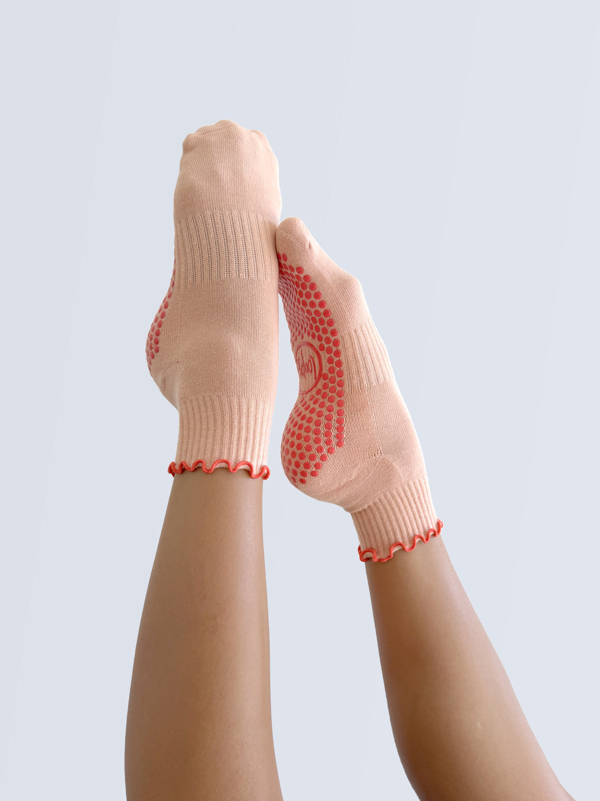 Ruffle Socks - Coral