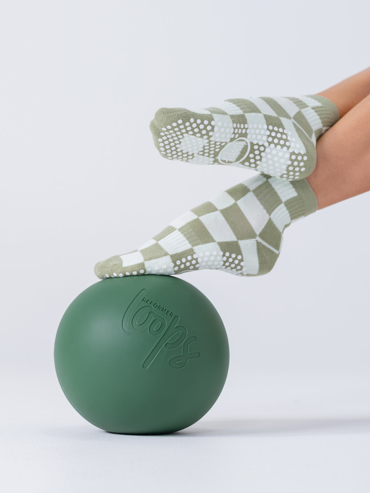 Quarter Socks - Olive Check
