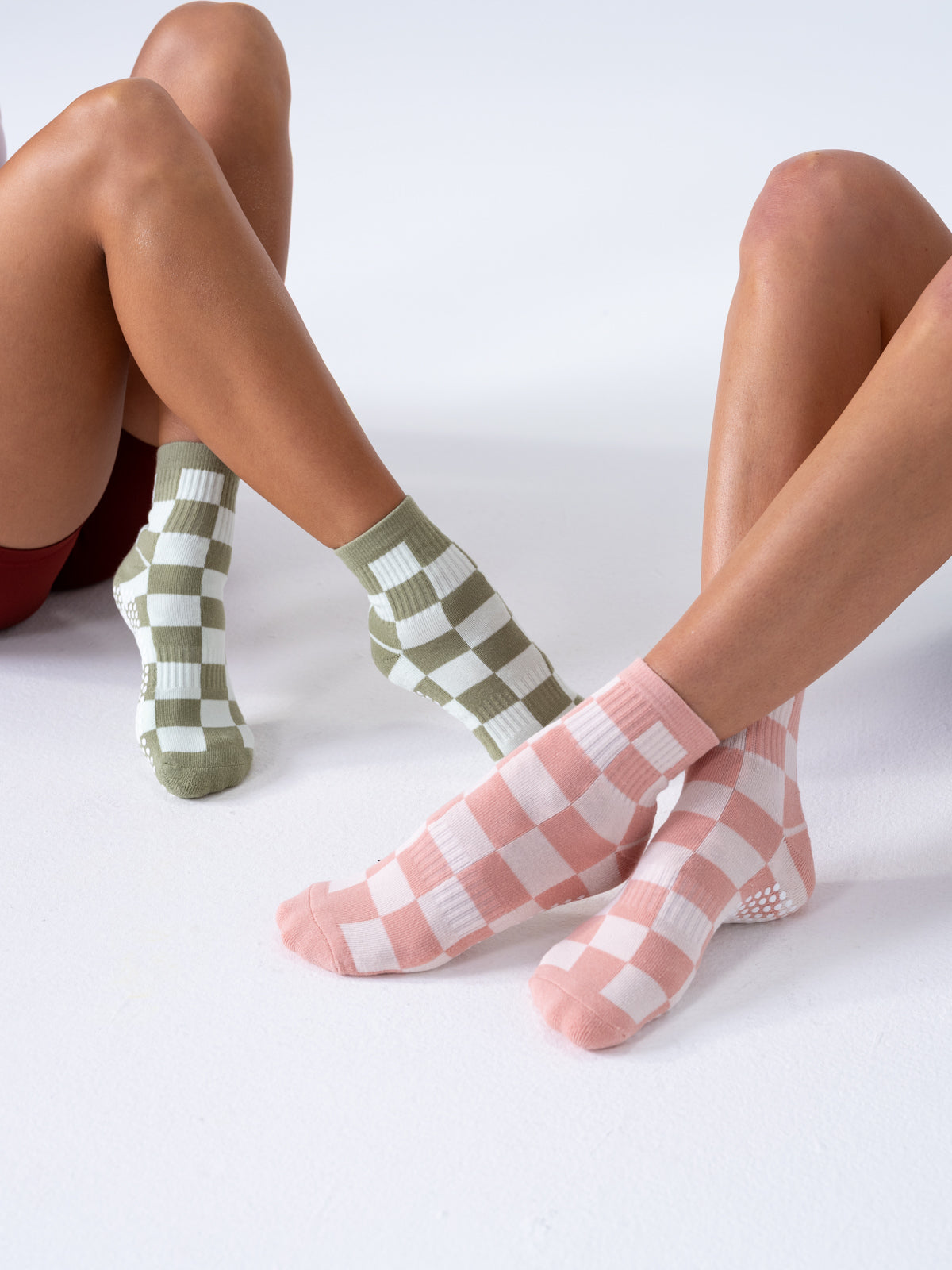 Quarter Socks - Rose Check