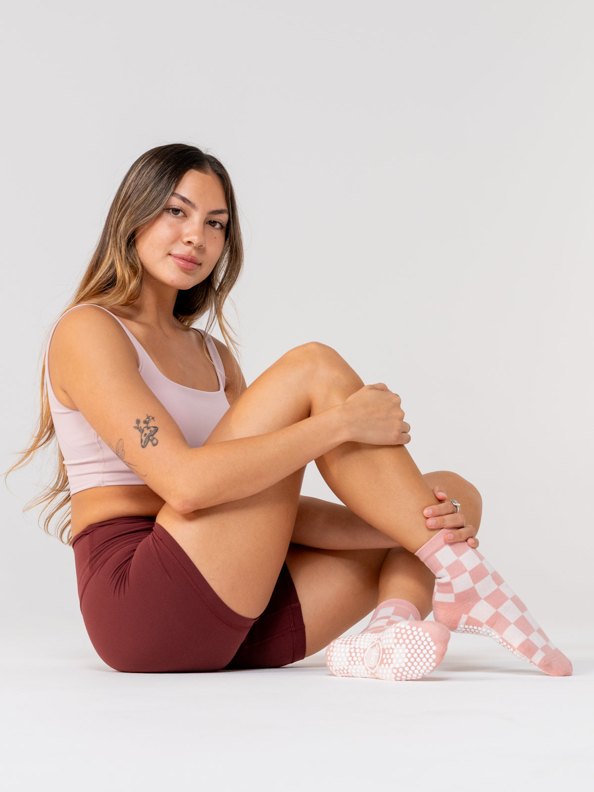 Studio Socks - Rose Check